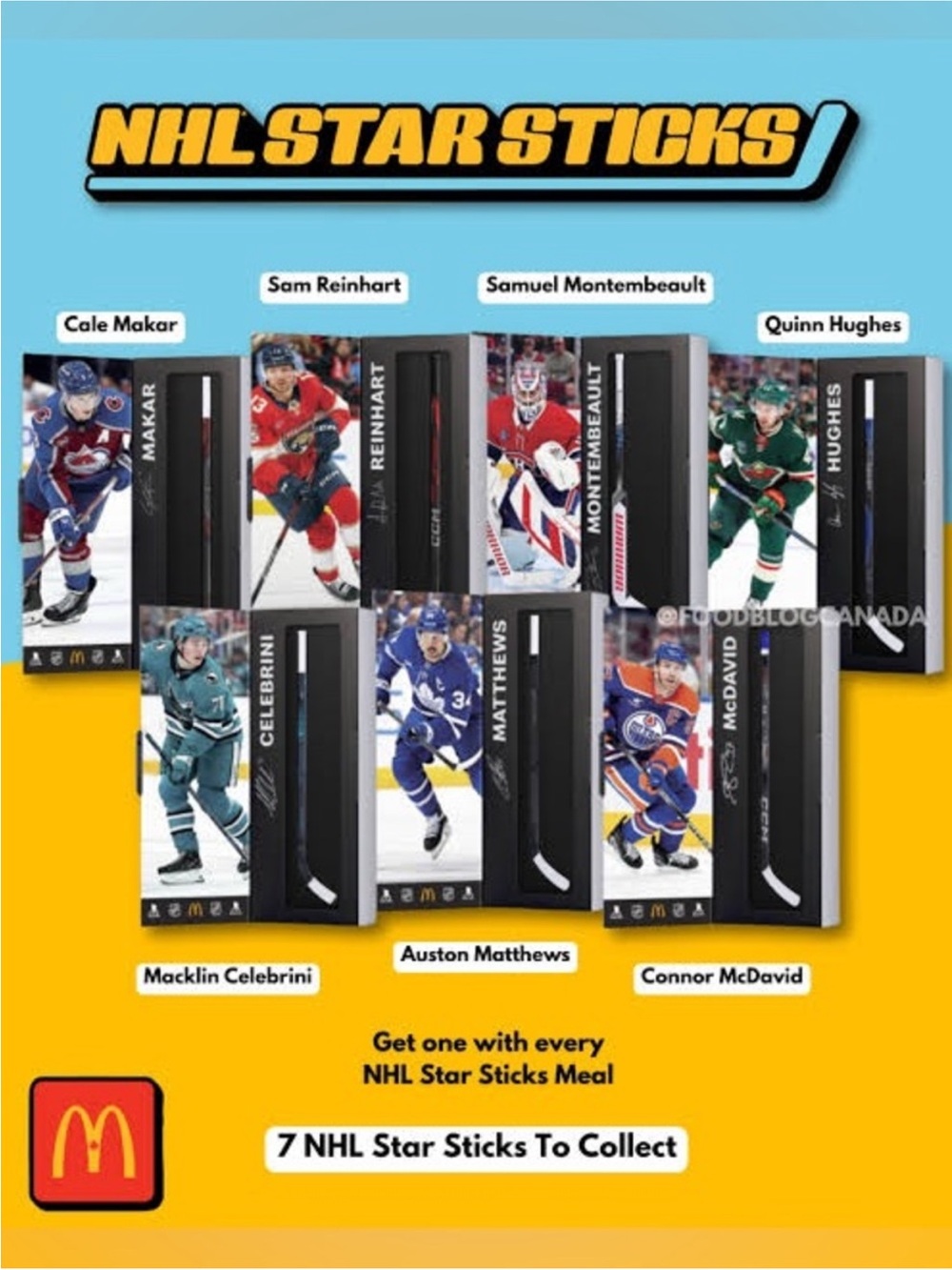 McDonald's NHL Star Sticks Set
